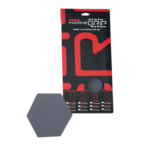 Harken Marine Grip Tape - Honeycomb - Grey - 12 Pieces (6" x 6")