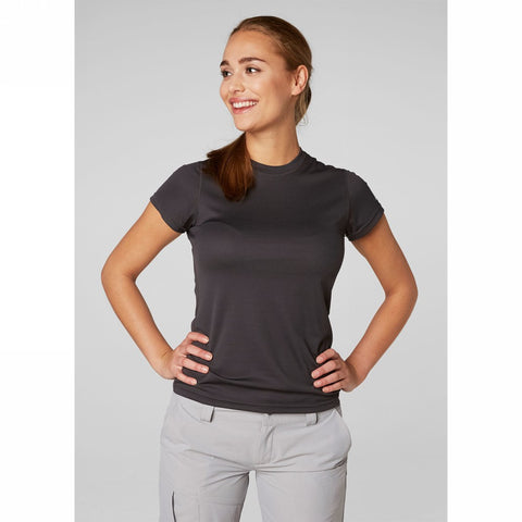 HellyHansenWomensHHTechSSTshirtEbony48373frontmodel