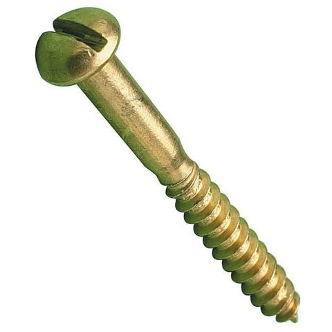 HoltBrassroundheadslottedwoodscrewsprepackA044