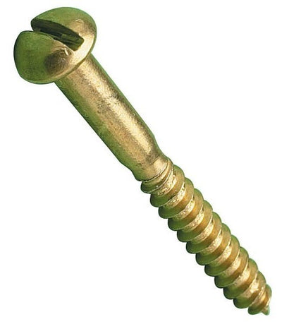 Holt Brass Roundhead Slotted Wood Screw