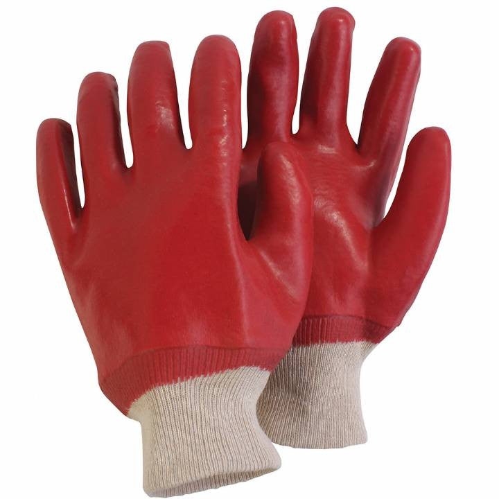 Plastic coated clearance gloves