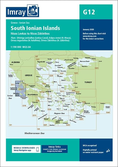 Imray G12 Chart - South Ionian Islands