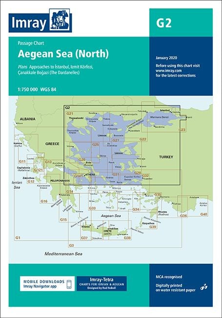 Imray G2 Chart - Aegean Sea (North)