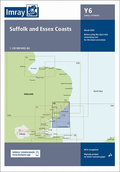 Imray Y6 Chart - Suffolk and Essex Coasts