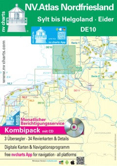 NV Charts DE10 NV AtlasGermany Nordfriesland Helgoland Eider