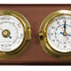 Royal Mariner Channel 3" Brass Tide Clock and Barometer - mounted