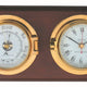 RoyalmarinerClockandBarometer3inchmountedonhardwood18034