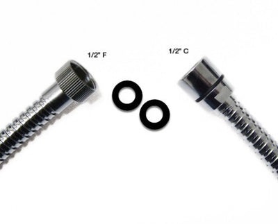 Chromed Brass Shower Hose 1-2"F x 1-2"F C - 1.5m