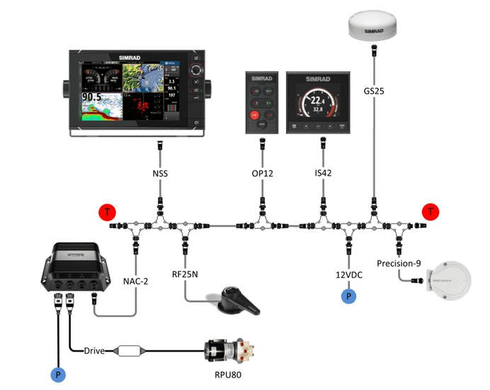 Simrad OP12 Autopilot Wired Remote Controller – Fox's Chandlery