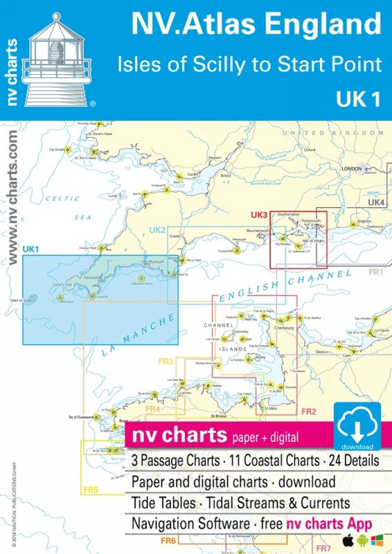 NV Charts UK1 NV Atlas England - Isles of Scilly to Start Point – Fox's ...
