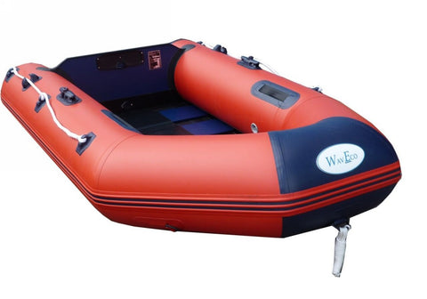 WavEco 2.5m Inflatable Dinghy Solid Transom with Slatted Floor - Red