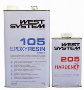 West Systems Epoxy Resin with Fast Hardener  105-205a, 1.2Kg Pack