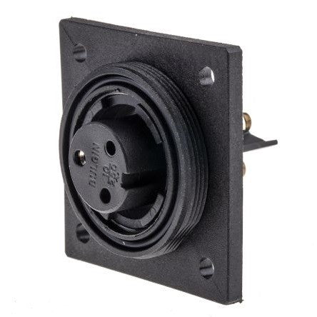 Bulgin 3 pin low profile socket and cap – Fox's Chandlery