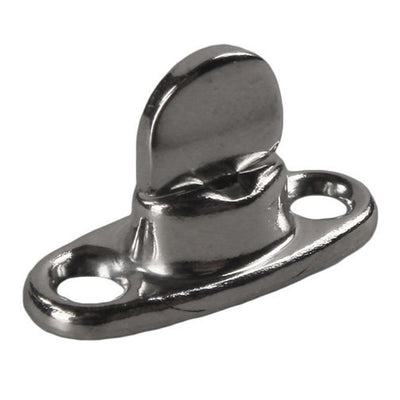Brass Nickel Plated Flat Turn Buttons (x2)