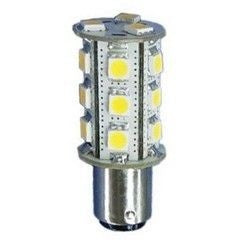 WARM White LED bayonet bulb BA15s SCC 10-30V with single contact point