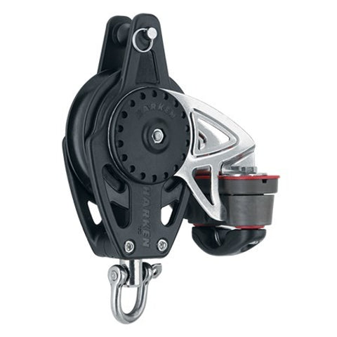 Harken 75mm Carbo Air Single Block - Swivel - Becket - Cam Cleat 2667